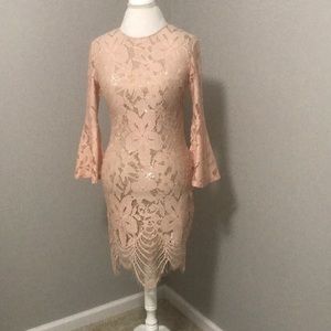 Francesca cocktail dress with bell sleeves